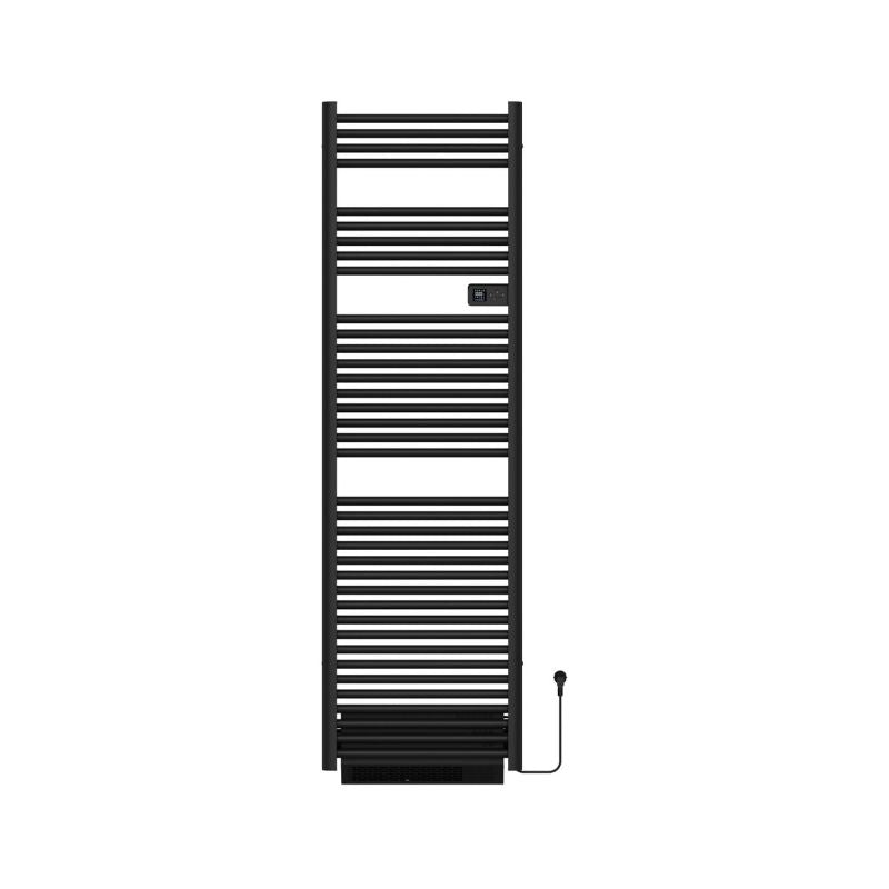 Badovo Volta elektrische handdoekdroger met blower 2000W – 1840x540 mm – mat zwart