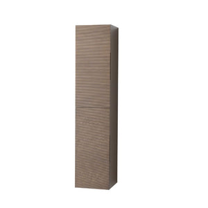 Badovo Ayla badkamermeubelset 120 cm – donker walnoot – met wastafel links en kolomkast – mat wit – soft close