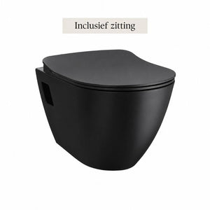 Badovo Carbon Toiletset - Inclusief zitting - Mat Zwart