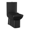Badovo Lara Staand Toilet Set – Mat zwart – Met reservoir, softclose WC-Zitting & Dubbele spoeling – Muur/onderuitgang