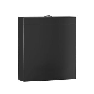 Badovo Lara Staand Toilet Set – Mat zwart – Met reservoir, softclose WC-Zitting & Dubbele spoeling – Muur/onderuitgang
