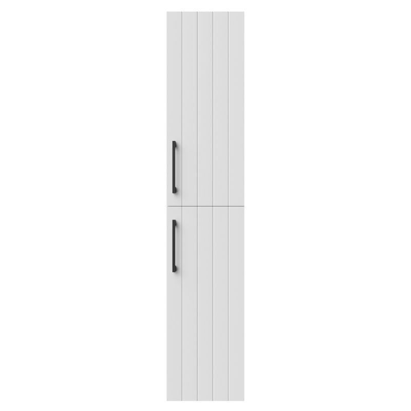 Badovo Linea badkamermeubelset 80 cm – gelakt wit – met wastafel en kolomkast