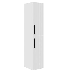 Badovo Linea badkamermeubelset 80 cm – gelakt wit – met wastafel en kolomkast