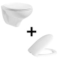 Badovo Orbit Compact Toiletset met Bidetsproeier – Verkort Hangtoilet met WC-zitting – Softclose & Quick Release – Glanzend Wit