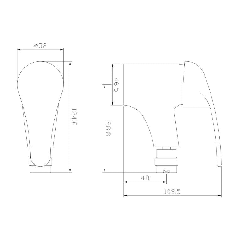 Badovo Linea & Pure Bidetset – Hangend Bidet Glans Wit met Verborgen Bevestiging & Eengreeps Bidetkraan met Draaibare Uitloop