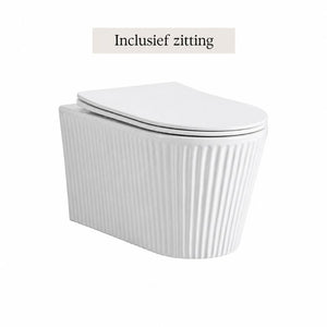Badovo Ripple Pro Tornado Toiletset – Inclusief Toiletbril – Glanzend Wit – 52 cm