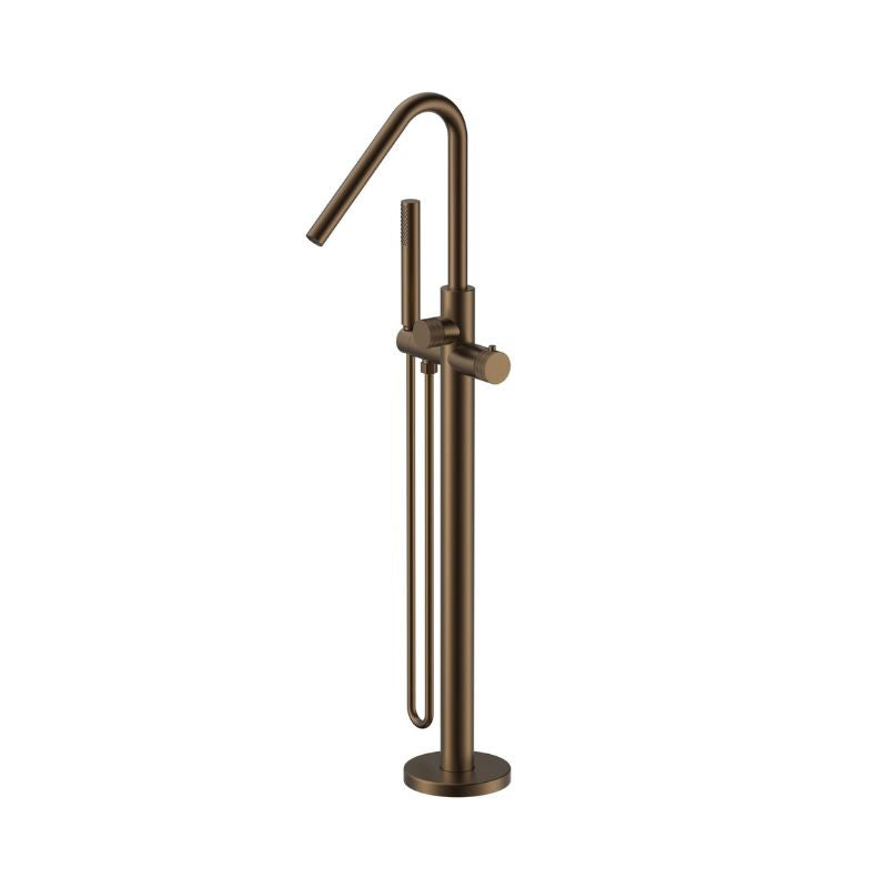 Badovo Ripple Vrijstaande Thermostatische Badkraan – PVD Bruin Brons