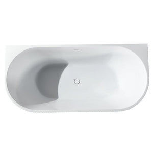 Badovo halfvrijstaand bad Rivo mat wit – 170 cm