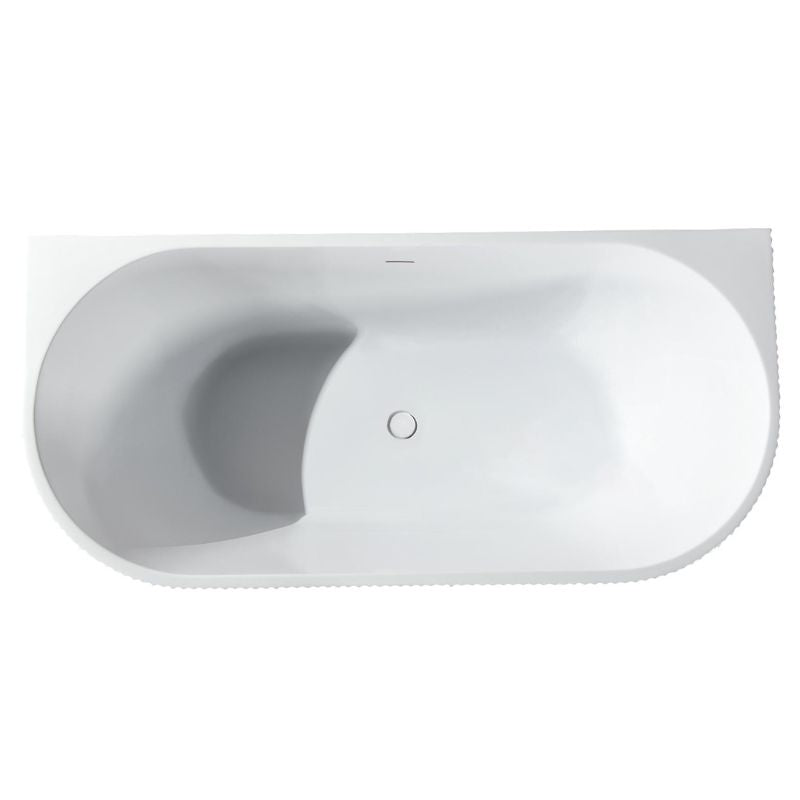 Badovo halfvrijstaand bad Rivo mat wit – 170 cm