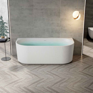 Badovo halfvrijstaand bad Rivo mat wit – 170 cm