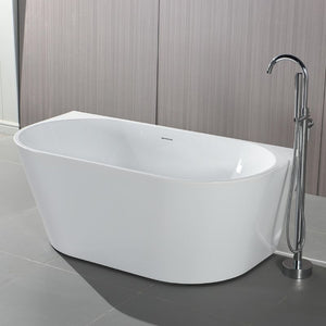 Badovo halfvrijstaand bad Rivo glanzend wit – 170 cm