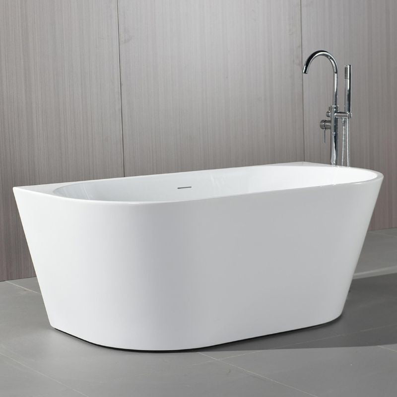 Badovo halfvrijstaand bad Rivo glanzend wit – 170 cm