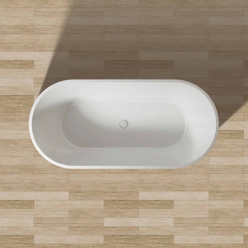 Badovo vrijstaand bad Rivo glanzend wit – 180 cm