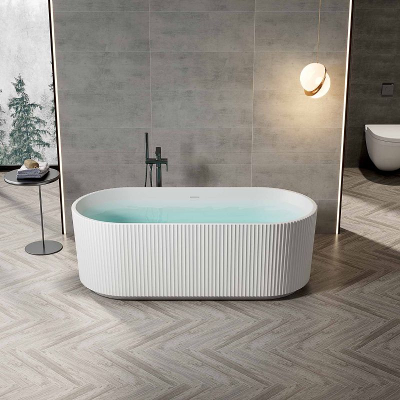 Badovo vrijstaand bad Rivo mat wit – 170 cm