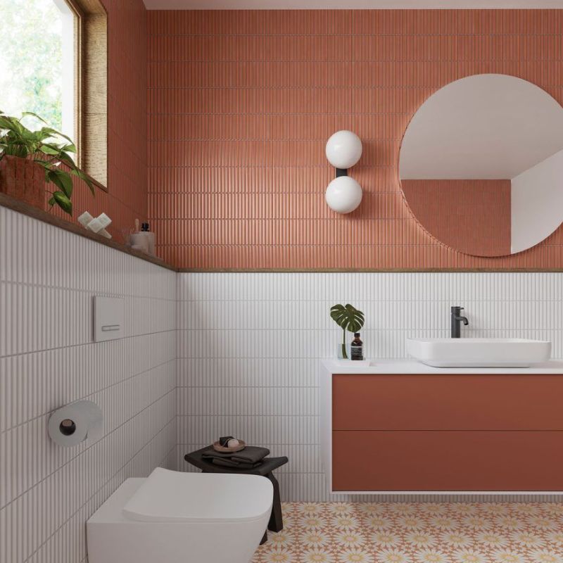 Kitkat Wandtegel Mero Coral - 32x62,5 cm