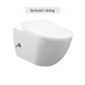 Badovo Carbon Rimless Toiletset – Inclusief Toiletbril – Glanzend Wit