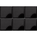 Wandtegel Deno - Glans- Zwart- 10X10