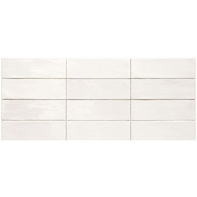 Wandtegel Menorca – Glanzend – 7,5x23 cm – Wit