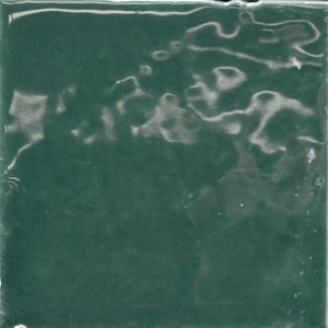 Wandtegel Mero Zellige Groen Glans 12x12 cm