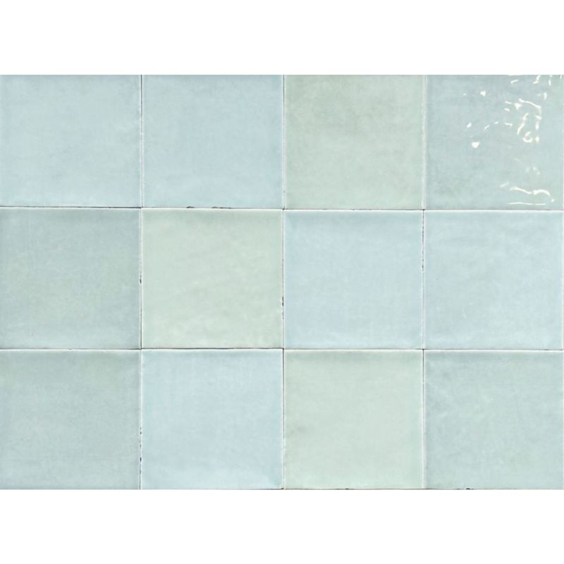 Wandtegel Mero Zellige Mint Glans 12x12 cm