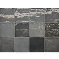 Wandtegel Mero Zellige Zwart Glans 12x12 cm