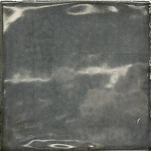 Wandtegel Mero Zellige Zwart Glans 12x12 cm