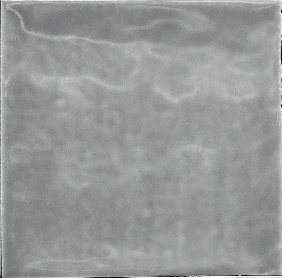 Wandtegel Mero Zellige Donkergrijs Glans 12x12 cm