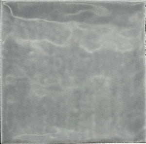 Wandtegel Mero Zellige Donkergrijs Glans 12x12 cm